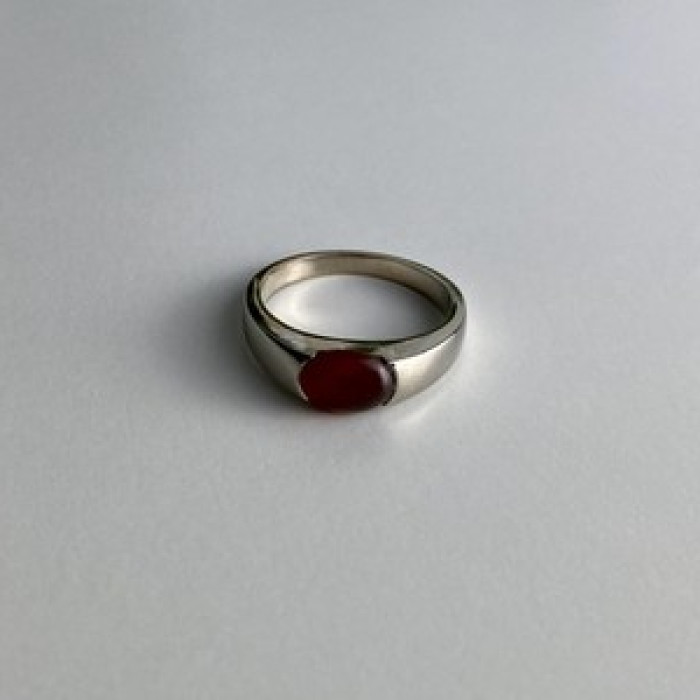 Vintage 925 Sterling Silver Agate Ring Size 7.25
