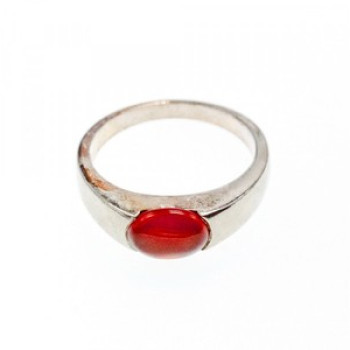 Vintage 925 Sterling Silver Agate Ring Size 7.25