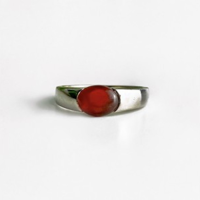 Vintage 925 Sterling Silver Agate Ring Size 7.25
