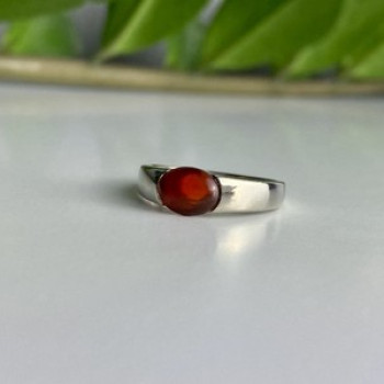 Vintage 925 Sterling Silver Agate Ring Size 7.25