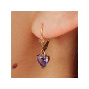 14K YELLOW GOLD AMETHYST EARRINGS