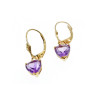 14K YELLOW GOLD AMETHYST EARRINGS
