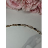 925 STERLING SILVER GOLD PLATED SAPPHIRE BRACELET LENGTH 7.5 in