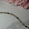 925 Sterling Silver Gold Plated Sapphire Bracelet Length 7.5 in