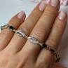 925 Sterling Silver Gold Plated Sapphire Bracelet Length 7.5 in
