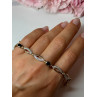 925 STERLING SILVER GOLD PLATED SAPPHIRE BRACELET LENGTH 7.5 in