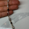 925 Sterling Silver Gold Plated Sapphire Bracelet Length 7.5 in