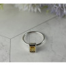 925 Sterling Silver Citrine Ring Size 7.5
