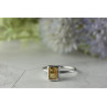 925 Sterling Silver Citrine Ring Size 7.5