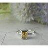 925 Sterling Silver Citrine Ring Size 7.5
