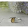 925 Sterling Silver Citrine Ring Size 7.5