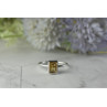 925 Sterling Silver Citrine Ring Size 7.5