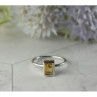925 Sterling Silver Citrine Ring Size 7.5