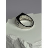 925 Sterling Silver Black Enamel & CZ Men's Ring Size 11
