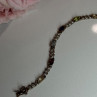 925 Sterling Silver Amethyst Topaz Garnet Citrine Peridot Bracelet Length 7.5