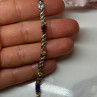 925 Sterling Silver Amethyst Topaz Garnet Citrine Peridot Bracelet Length 7.5