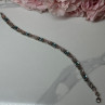 925 Sterling Silver Bracelet Aquamarine Length 7.5 in