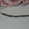 925 Sterling Silver Bracelet Aquamarine Length 7.5 in