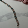 925 Sterling Silver Bracelet Aquamarine Length 7.5 in