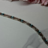 925 Sterling Silver Bracelet Aquamarine Length 7.5 in