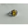 925 Sterling Silver Yellow & Purple CZ Ring Size 7