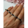 925 STERLING SILVER GOLD PLATED SAPPHIRE BRACELET LENGTH 7.5 in