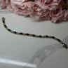 925 Sterling Silver Gold Plated Sapphire Bracelet Length 7.5 in