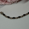 925 Sterling Silver Gold Plated Sapphire Bracelet Length 7.5 in