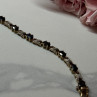 925 Sterling Silver Gold Plated Sapphire Bracelet Length 7.5 in