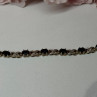925 Sterling Silver Gold Plated Sapphire Bracelet Length 7.5 in