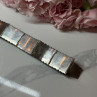 Vintage 925 Sterling Silver Green Jade Bracelet Length 7 in