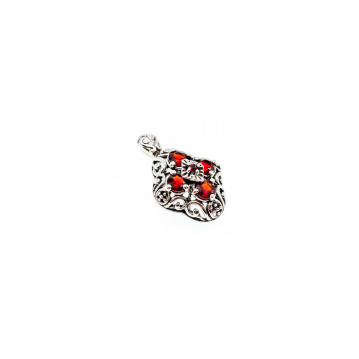 925 Sterling Silver Garnet Pendant