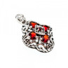 925 Sterling Silver Garnet Pendant