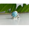 925 Sterling Silver Larimar Ring Size 6.75