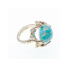 925 Sterling Silver Larimar Ring Size 6.75