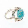 925 Sterling Silver Larimar Ring Size 6.75