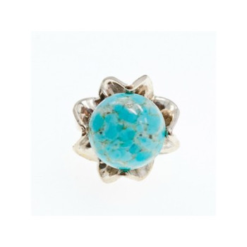 925 Sterling Silver Larimar Ring Size 6.75