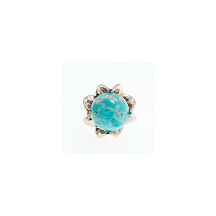 925 Sterling Silver Larimar Ring Size 6.75