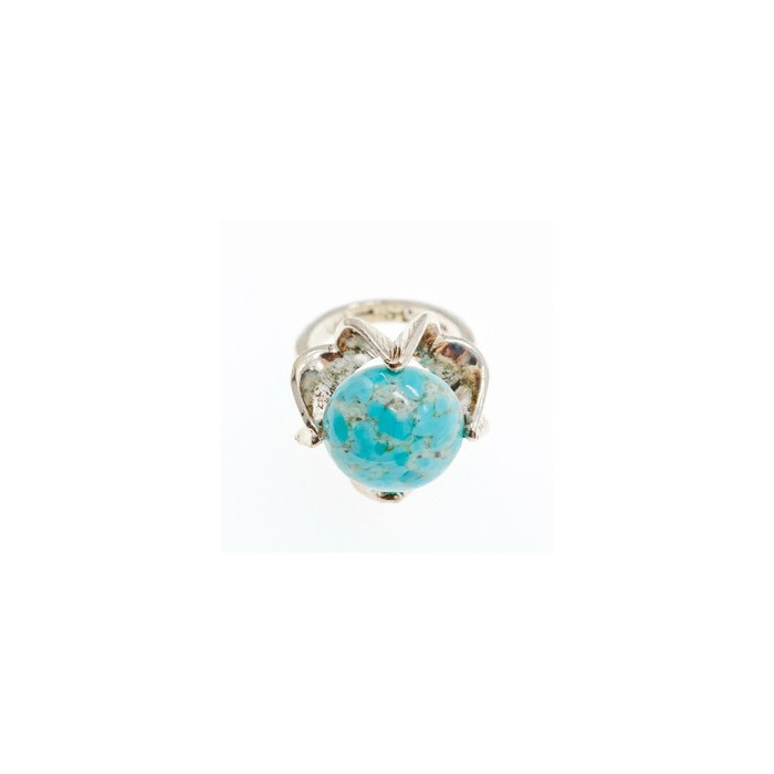 925 Sterling Silver Larimar Ring Size 6.75