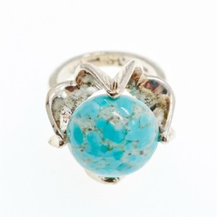 925 Sterling Silver Larimar Ring Size 6.75