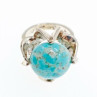 925 Sterling Silver Larimar Ring Size 6.75