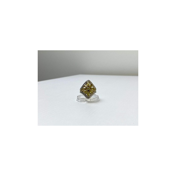925 Sterling Silver Gold Plated Citrine Ring Size 5.5