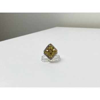 925 Sterling Silver Gold Plated Citrine Ring Size 5.5