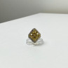 925 Sterling Silver Gold Plated Citrine Ring Size 5.5