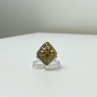 925 Sterling Silver Gold Plated Citrine Ring Size 5.5