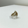 925 Sterling Silver Gold Plated Citrine Ring Size 5.5