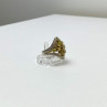925 Sterling Silver Gold Plated Citrine Ring Size 5.5