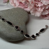 925 Sterling Silver Black Enamel Bracelet Length 7.5 in