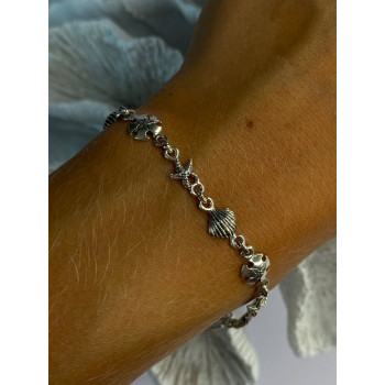 Summer Ocean Mood 925 Sterling Silver Bracelet Length 7.5