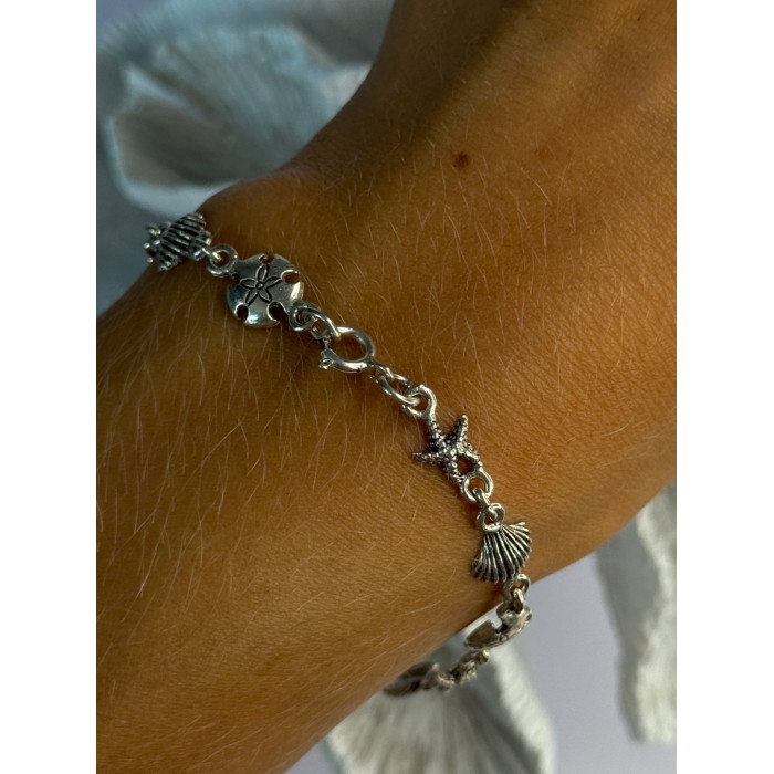 Summer Ocean Mood 925 Sterling Silver Bracelet Length 7.5